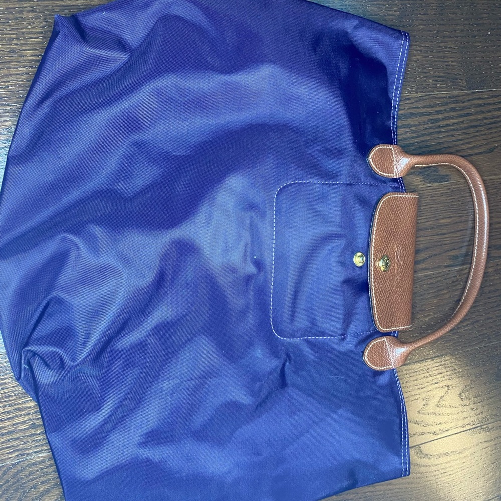 Purple Longchamp Open Le Pilage Tote
